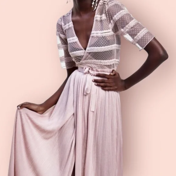 Zara | Dresses | Nwt Zara Knit Long Boho Wrap Dress Unlined | Poshmark